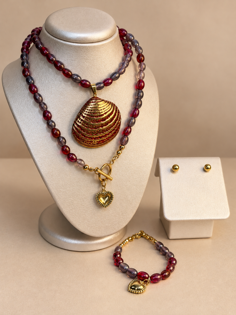 Set cristal rojo