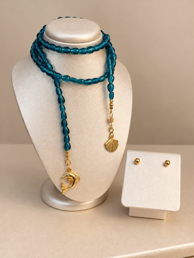 Collar cristal azul