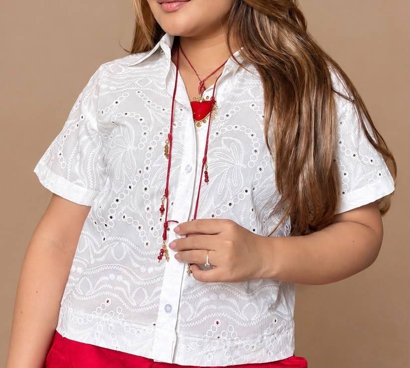 Camisa  Ojalillo Marfil