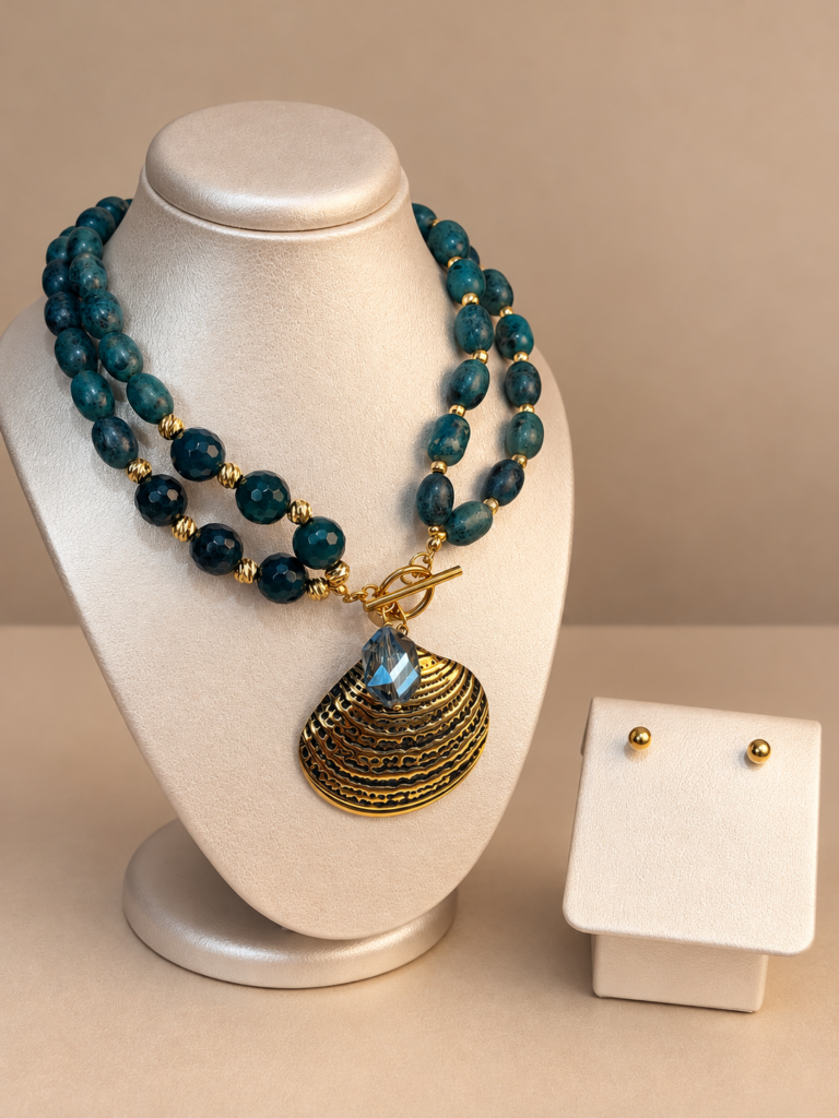 Collar cristal azul